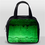 Green Water Droplets Classic Handbag (One Side)