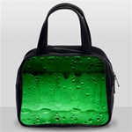 Green Water Droplets Classic Handbag (Two Sides)