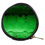 Green Water Droplets Mini Makeup Bag