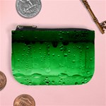 Green Water Droplets Mini Coin Purse