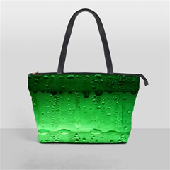 Green Water Droplets Classic Shoulder Handbag from ArtsNow.com Front