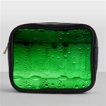 Green Water Droplets Mini Toiletries Bag (One Side)