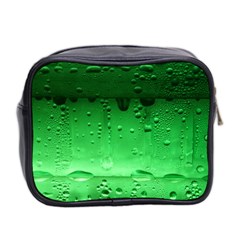 Green Water Droplets Mini Toiletries Bag (Two Sides) from ArtsNow.com Back