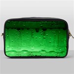 Green Water Droplets Toiletries Bag (One Side)