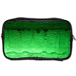 Green Water Droplets Toiletries Bag (Two Sides)