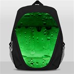 Green Water Droplets Backpack Bag