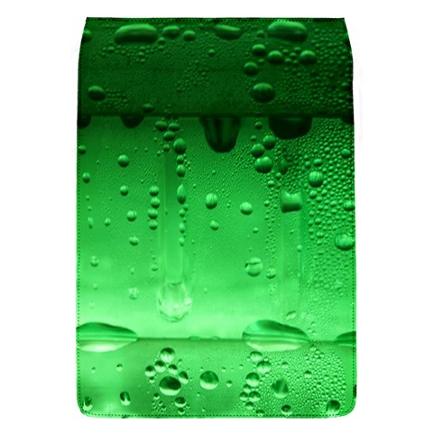 Green Water Droplets Removable Flap Cover (S) from ArtsNow.com Front