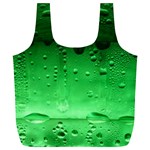 Green Water Droplets Full Print Recycle Bag (XL)