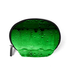 Green Water Droplets Accessory Pouch (Small) from ArtsNow.com Back