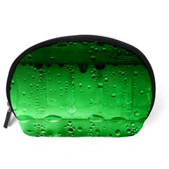 Green Water Droplets Accessory Pouch (Large) from ArtsNow.com Back