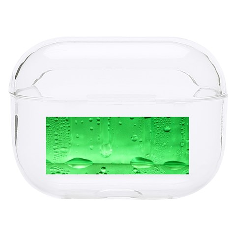 Green Water Droplets Hard PC AirPods Pro Case from ArtsNow.com Front