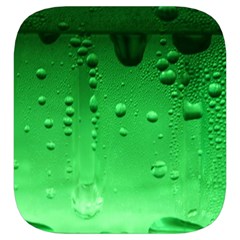 Green Water Droplets Toiletries Pouch from ArtsNow.com Side Right