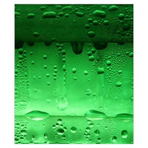 Green Water Droplets Drawstring Pouch (XS) from ArtsNow.com Front