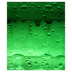 Green Water Droplets Drawstring Pouch (XS) from ArtsNow.com Front