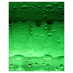 Green Water Droplets Drawstring Pouch (XL) from ArtsNow.com Back