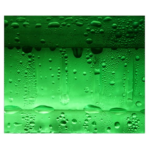 Green Water Droplets Zipper Medium Tote Bag from ArtsNow.com Front