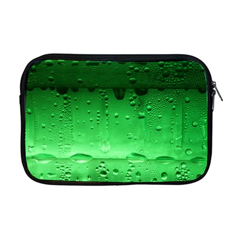 Green Water Droplets Apple MacBook Pro 17  Zipper Case from ArtsNow.com Front