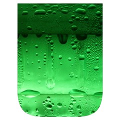 Green Water Droplets Waist Pouch (Large) from ArtsNow.com Front Pocket