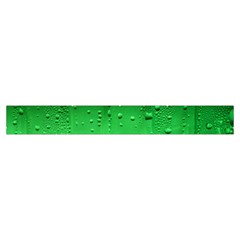 Green Water Droplets Make Up Case (Small) from ArtsNow.com Zipper Tape Front