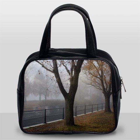 Grey Tree in Fog Classic Handbag (Two Sides) from ArtsNow.com Front