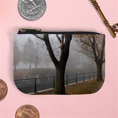 Grey Tree in Fog Mini Coin Purse from ArtsNow.com Front