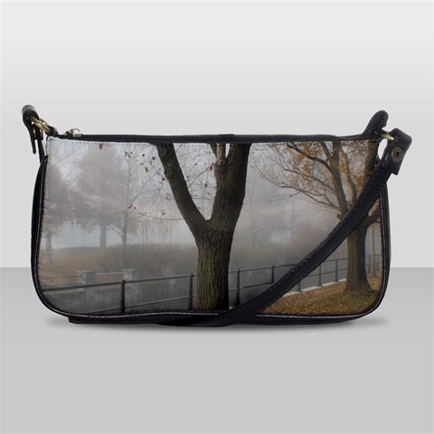 Grey Tree in Fog Shoulder Clutch Bag from ArtsNow.com Front