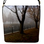 Grey Tree in Fog Flap Closure Messenger Bag (S)