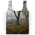 Grey Tree in Fog Full Print Recycle Bag (XL)