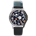 Space Galaxy Universe Stars Sky Round Metal Watch