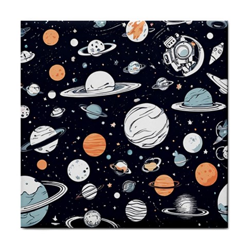 Space Galaxy Universe Stars Sky Tile Coaster from ArtsNow.com Front