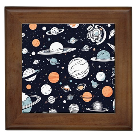 Space Galaxy Universe Stars Sky Framed Tile from ArtsNow.com Front