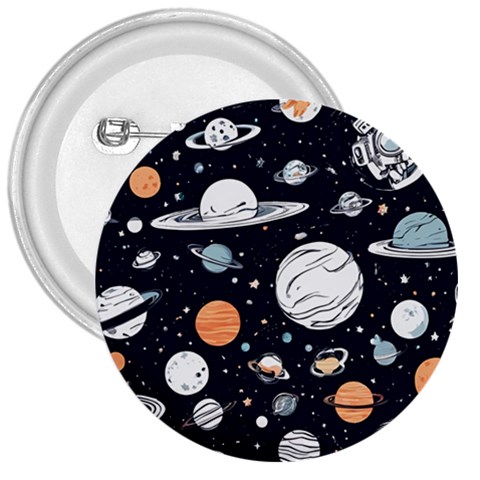 Space Galaxy Universe Stars Sky 3  Buttons from ArtsNow.com Front