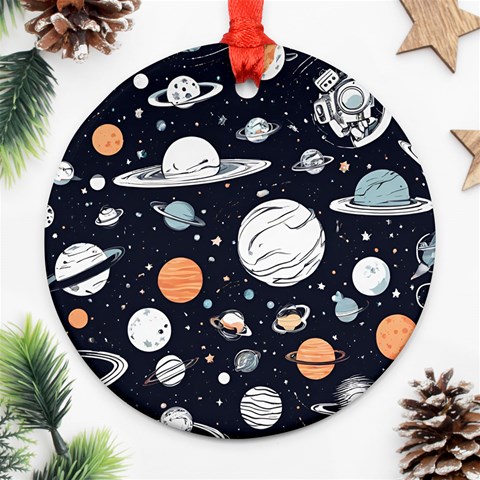 Space Galaxy Universe Stars Sky Ornament (Round) from ArtsNow.com Front