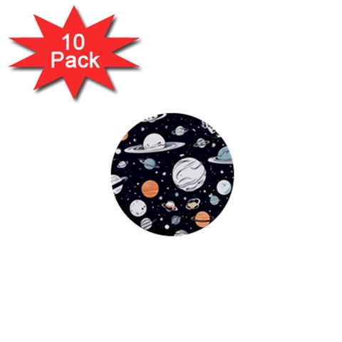 Space Galaxy Universe Stars Sky 1  Mini Buttons (10 pack)  from ArtsNow.com Front