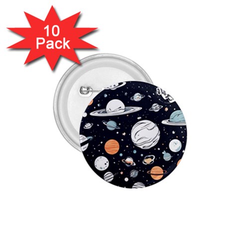 Space Galaxy Universe Stars Sky 1.75  Buttons (10 pack) from ArtsNow.com Front