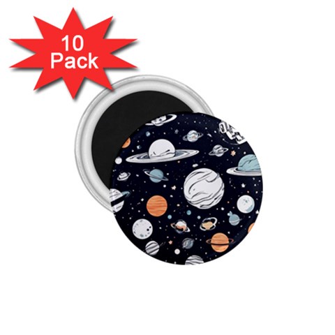 Space Galaxy Universe Stars Sky 1.75  Magnets (10 pack)  from ArtsNow.com Front