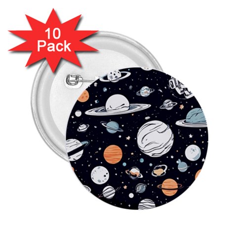 Space Galaxy Universe Stars Sky 2.25  Buttons (10 pack)  from ArtsNow.com Front