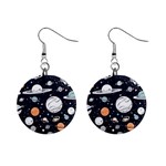 Space Galaxy Universe Stars Sky Mini Button Earrings