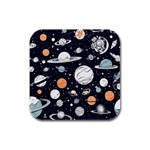 Space Galaxy Universe Stars Sky Rubber Square Coaster (4 pack)