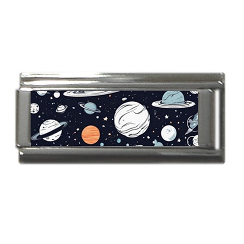 Space Galaxy Universe Stars Sky Superlink Italian Charm (9mm) from ArtsNow.com Front