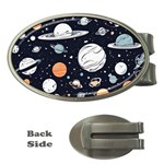 Space Galaxy Universe Stars Sky Money Clips (Oval) 