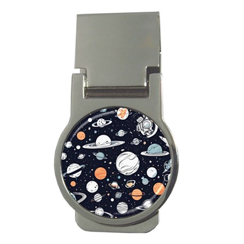 Space Galaxy Universe Stars Sky Money Clips (Round)  from ArtsNow.com Front