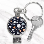 Space Galaxy Universe Stars Sky Nail Clippers Key Chain