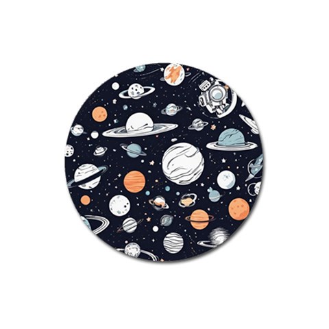 Space Galaxy Universe Stars Sky Magnet 3  (Round) from ArtsNow.com Front