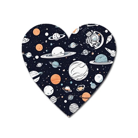 Space Galaxy Universe Stars Sky Heart Magnet from ArtsNow.com Front