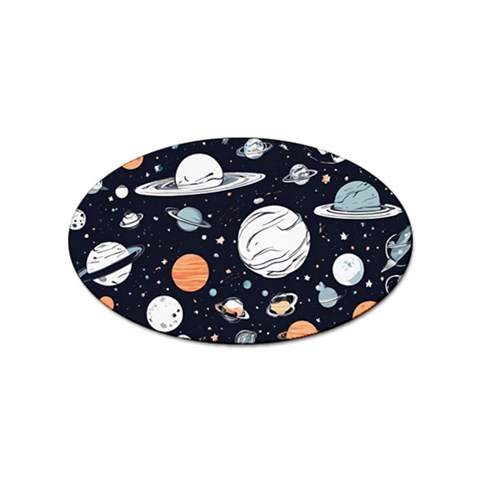 Space Galaxy Universe Stars Sky Sticker Oval (10 pack) from ArtsNow.com Front