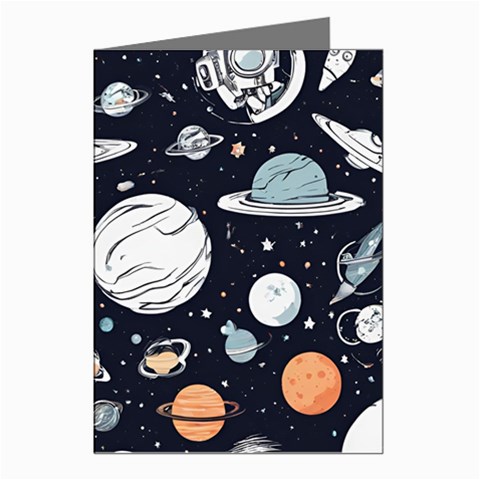 Space Galaxy Universe Stars Sky Greeting Cards (Pkg of 8) from ArtsNow.com Left