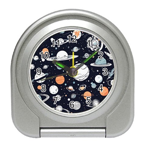 Space Galaxy Universe Stars Sky Travel Alarm Clock from ArtsNow.com Front