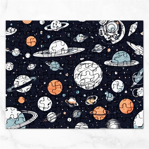 Space Galaxy Universe Stars Sky Rectangular Jigsaw Puzzl from ArtsNow.com Front