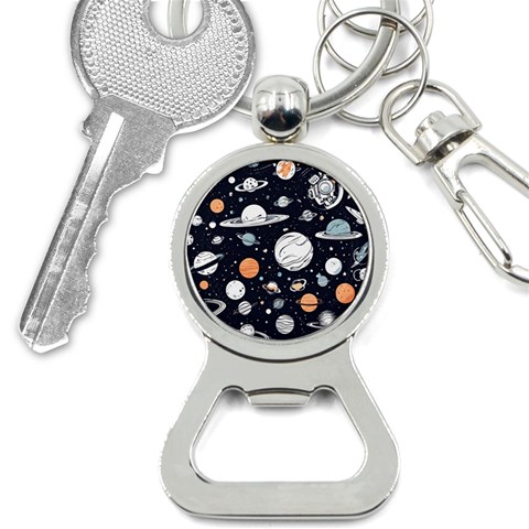 Space Galaxy Universe Stars Sky Bottle Opener Key Chain from ArtsNow.com Front